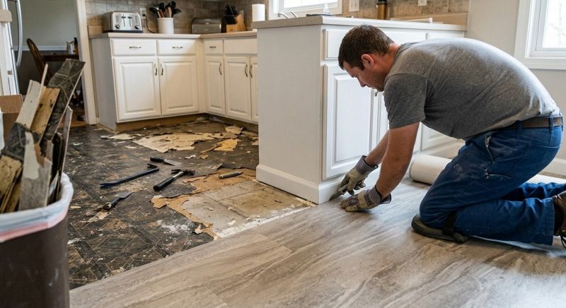 Linoleum Flooring Replacement in Germantown, MD